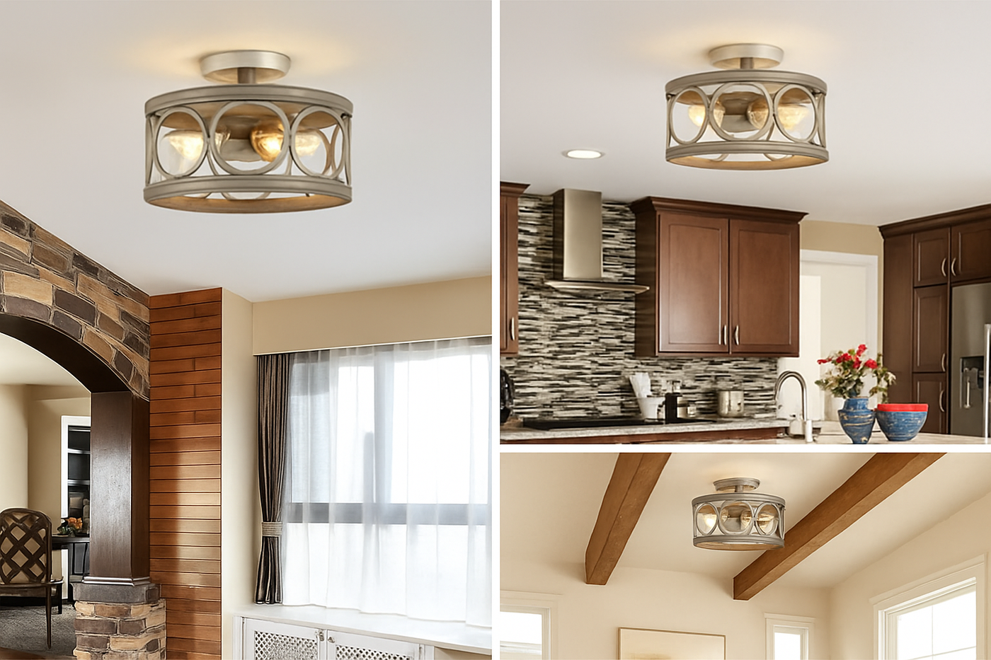 Lustre circulaire industriel américain ferme rétro fer Art Grain de bois pour Restaurant maison chambre plafonnier décor à la maison