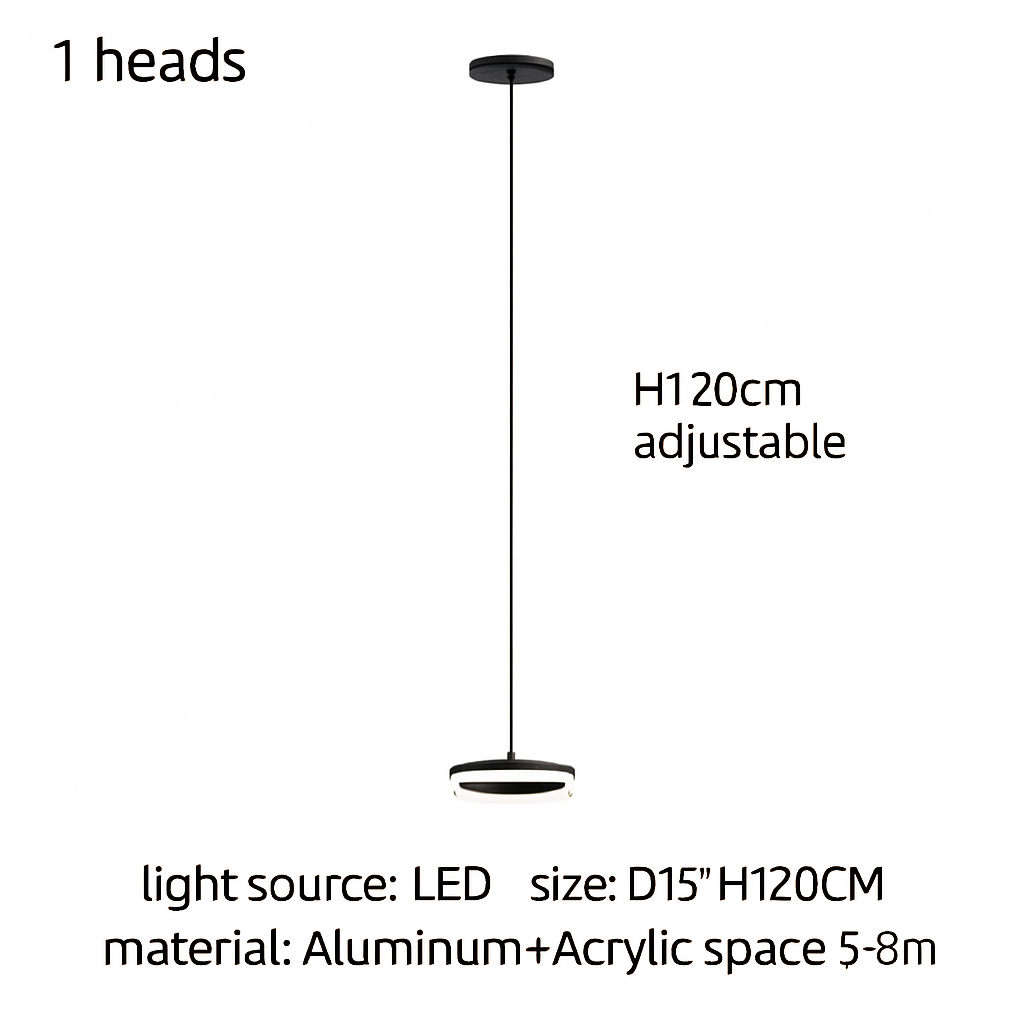 lustre circulaire led moderne nordique design suspendu
