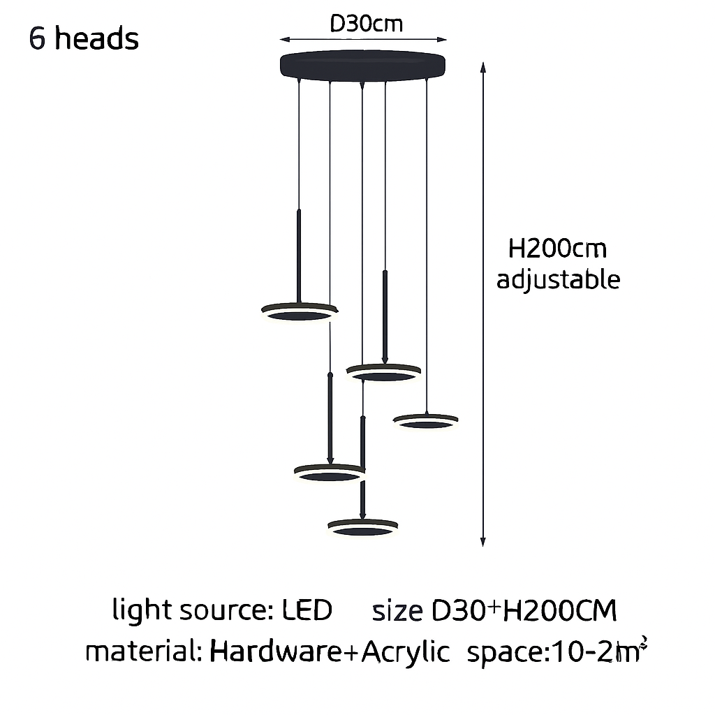 lustre circulaire led moderne nordique design suspendu