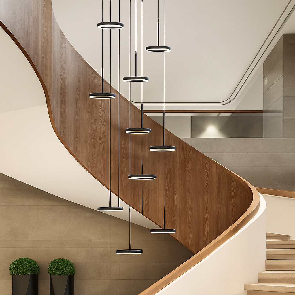 lustre circulaire led moderne nordique design suspendu