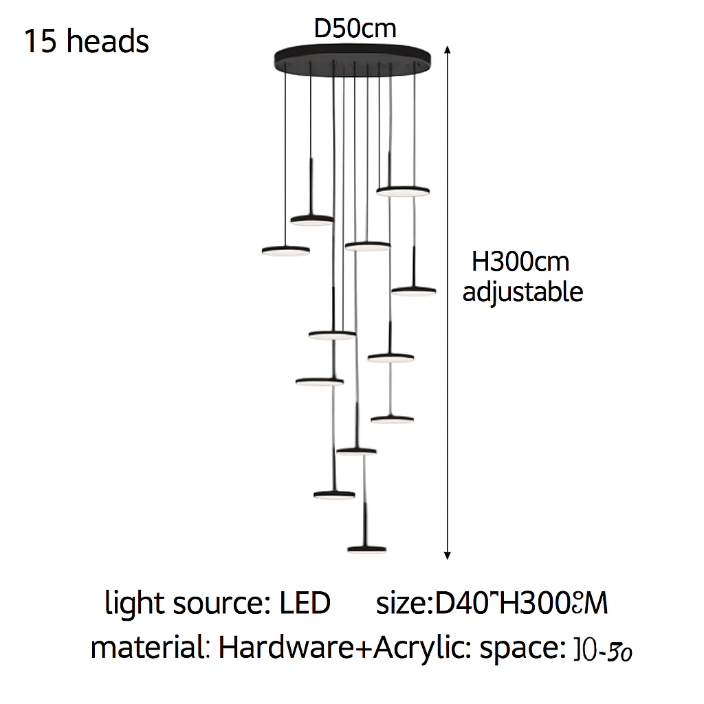 lustre circulaire led moderne nordique design suspendu