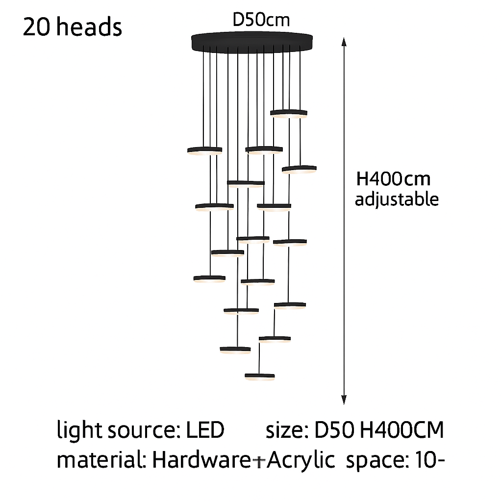lustre circulaire led moderne nordique design suspendu