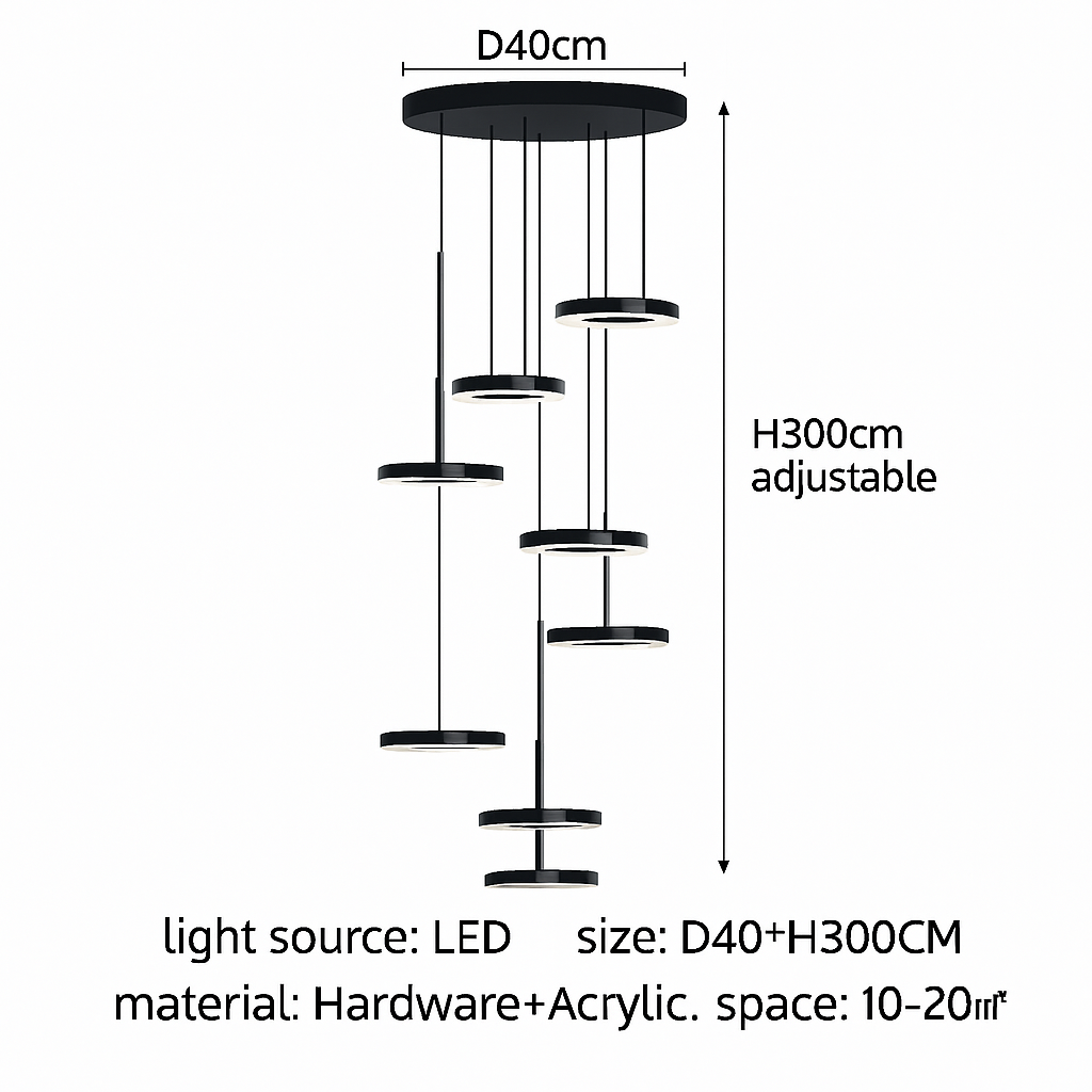 lustre circulaire led moderne nordique design suspendu