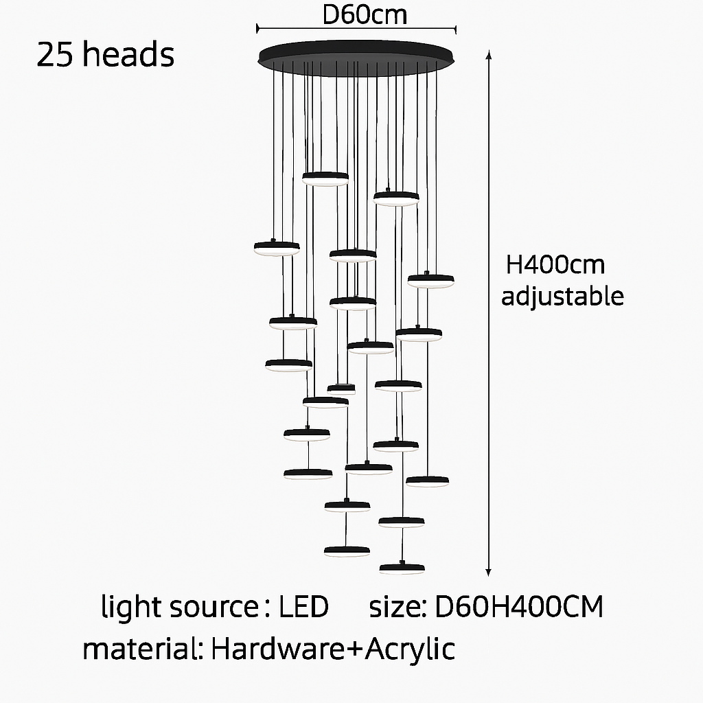 lustre circulaire led moderne nordique design suspendu