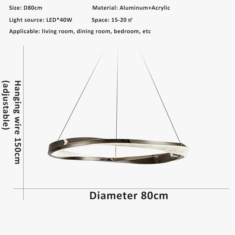 lustre circulaire à led moderne pour décoration intérieure