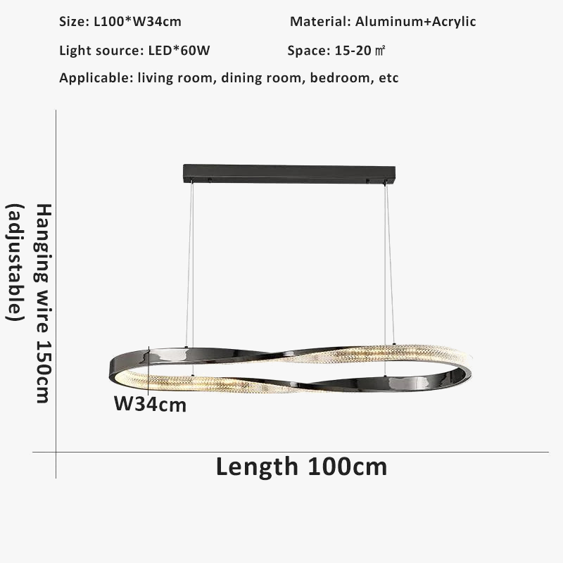 lustre circulaire à led moderne pour décoration intérieure