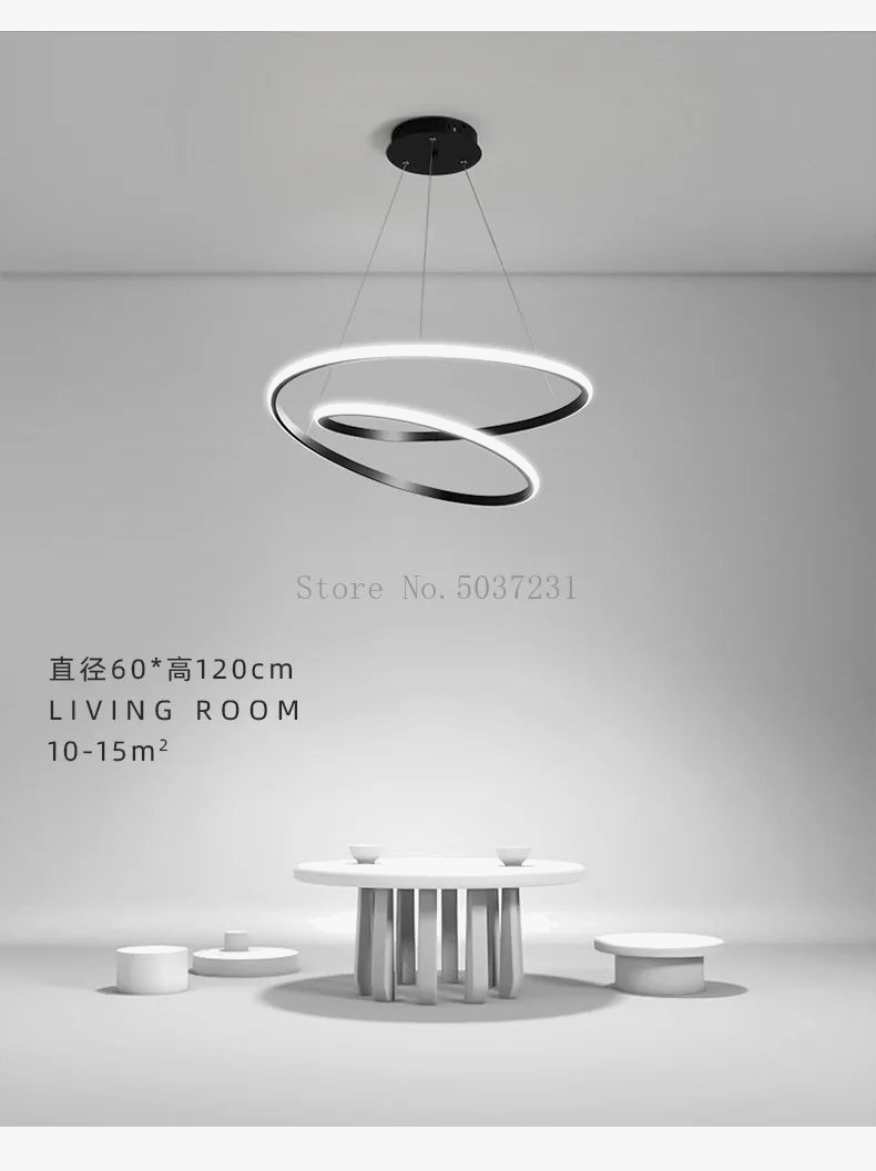 lustre circulaire minimaliste pour éclairage moderne intérieur