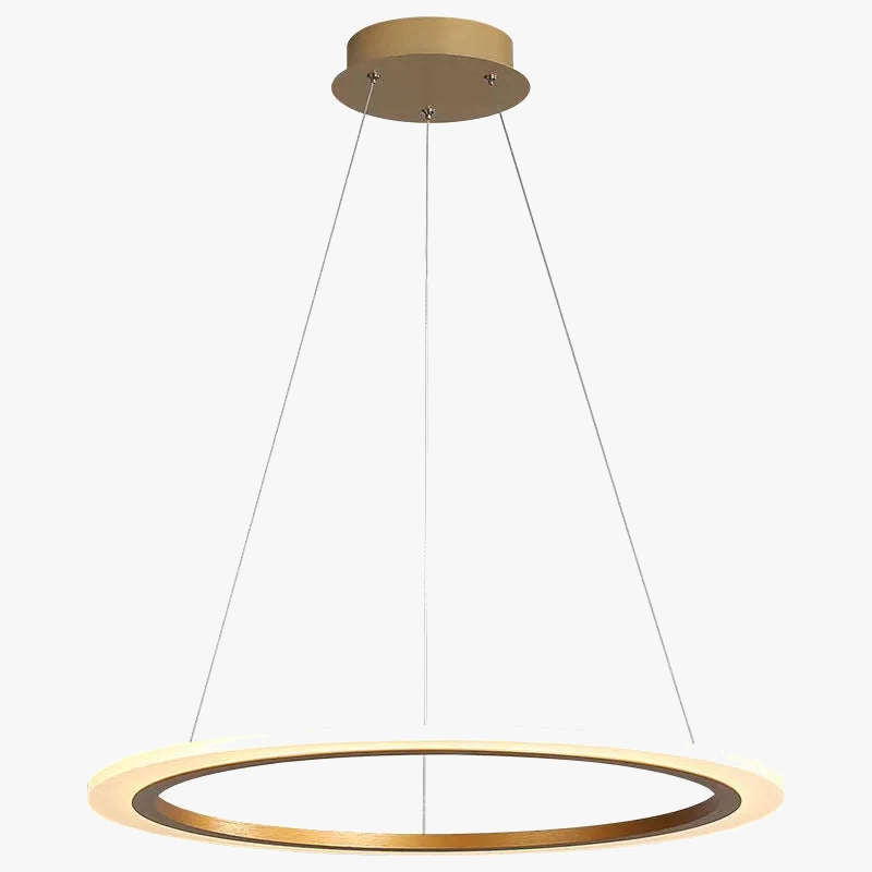 lustre circulaire moderne à anneau unique éclairage led