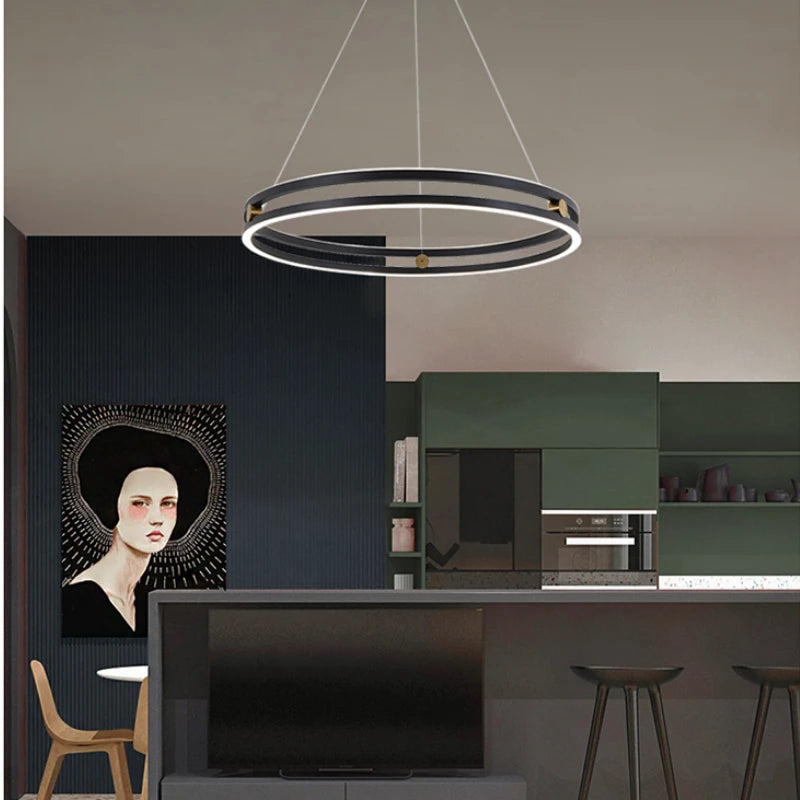 lustre circulaire moderne pour décoration intérieure créative et élégante