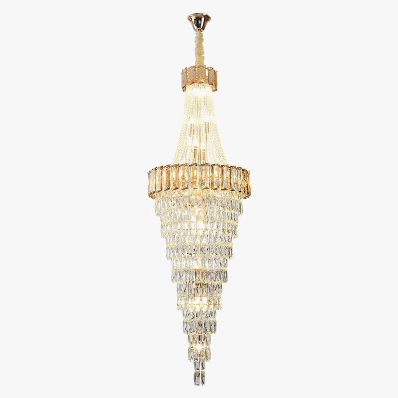 lustre contemporain en cristal pour décoration intérieure élégante