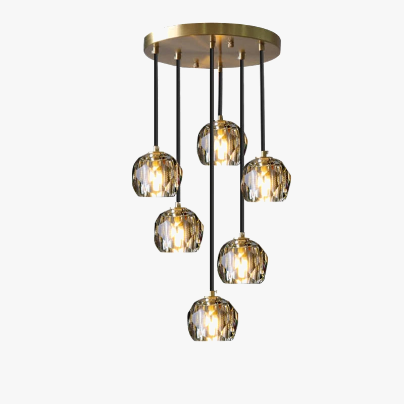 lustre contemporain en cristal pour restaurant café et bar