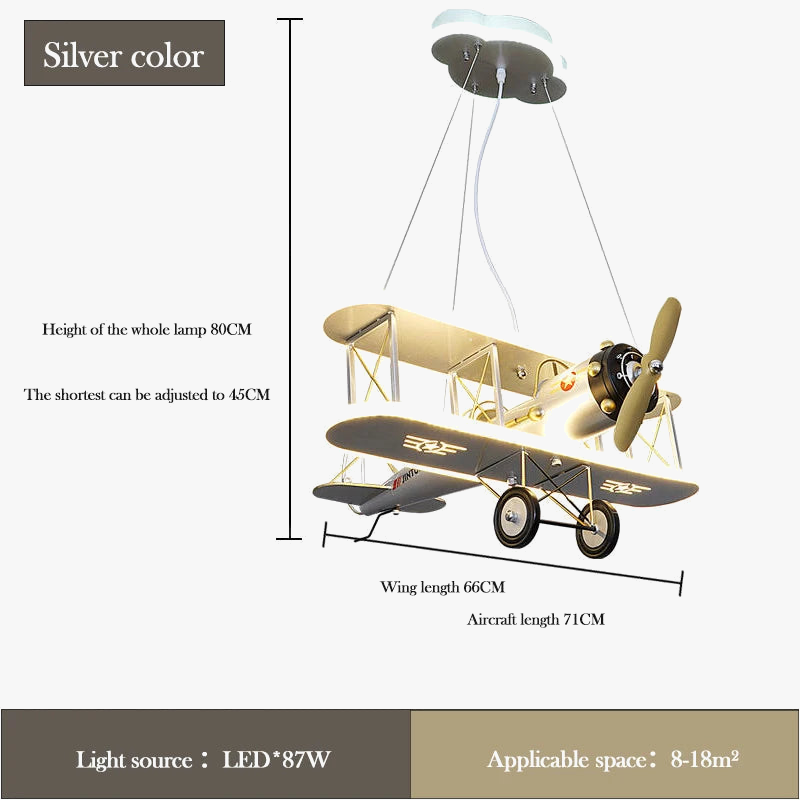 lustre créatif avion hélicoptère pour chambre enfant moderne