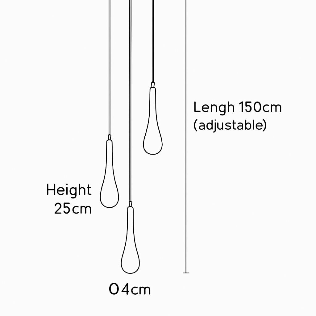 lustre créatif en cristal en forme de goutte d'eau dorée rotatif