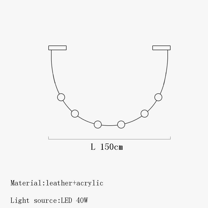 lustre créatif en cuir postmoderne pour décoration artistique moderne