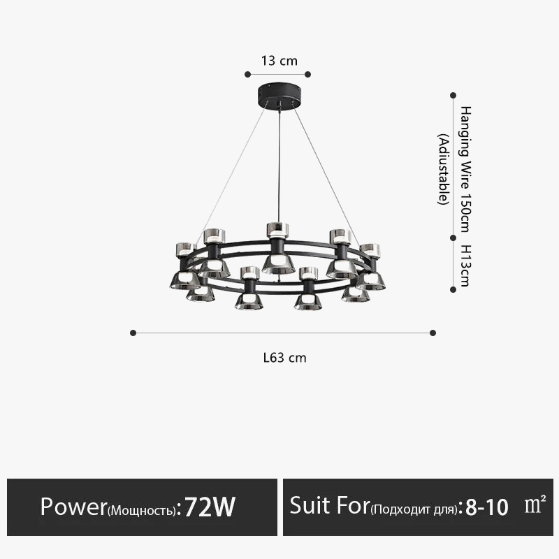 lustre créatif en cuivre et verre design moderne léger