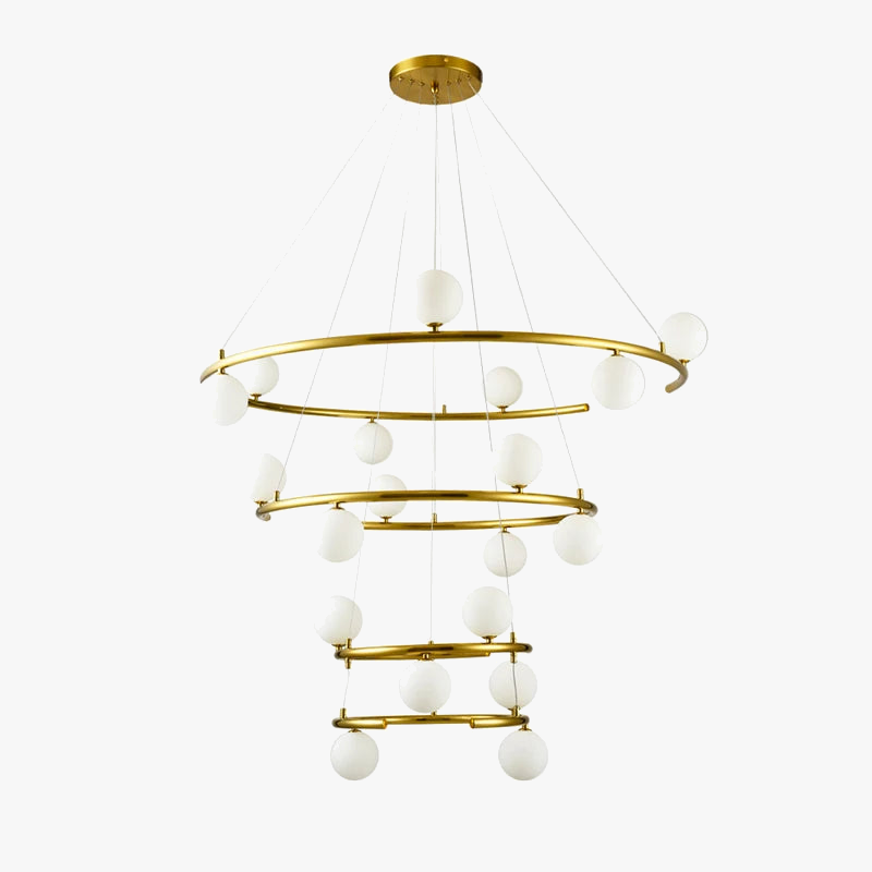 lustre créatif en fer et verre pour décoration élégante
