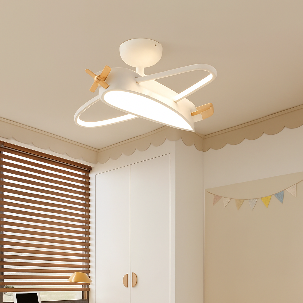 lustre créatif en forme d'avion pour enfant