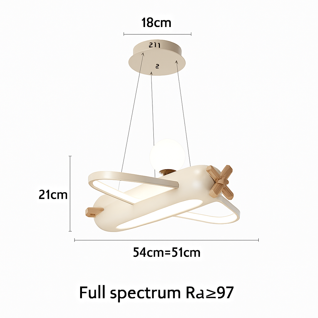 lustre créatif en forme d'avion pour enfant