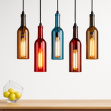 lustre créatif en forme de bouteille de vin décoratif pour la maison