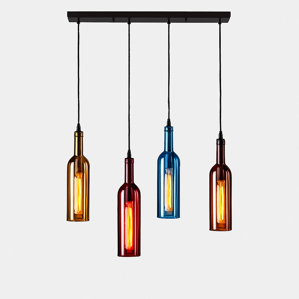 lustre créatif en forme de bouteille de vin décoratif pour la maison
