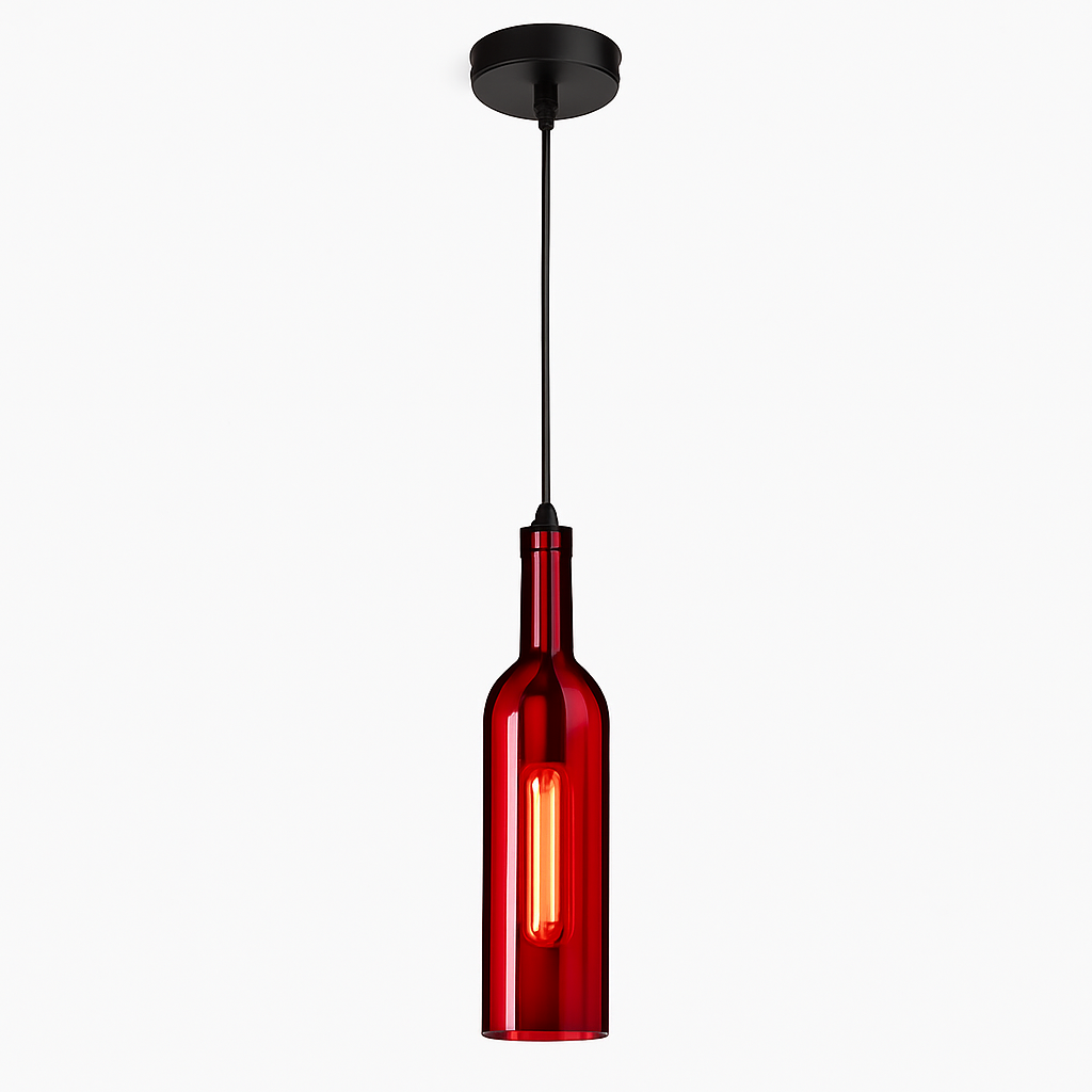 lustre créatif en forme de bouteille de vin décoratif pour la maison