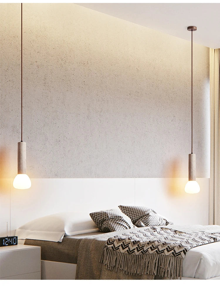 lustre créatif en pierre pour éclairage intérieur moderne