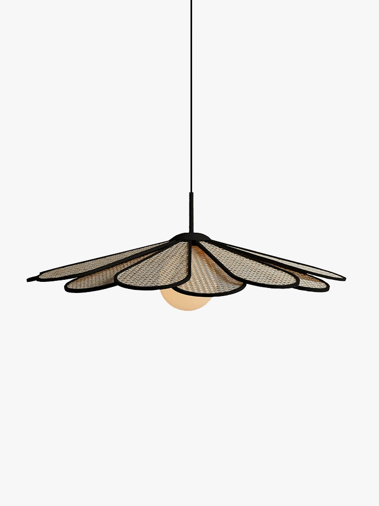 lustre créatif en rotin style japonais pour intérieur moderne