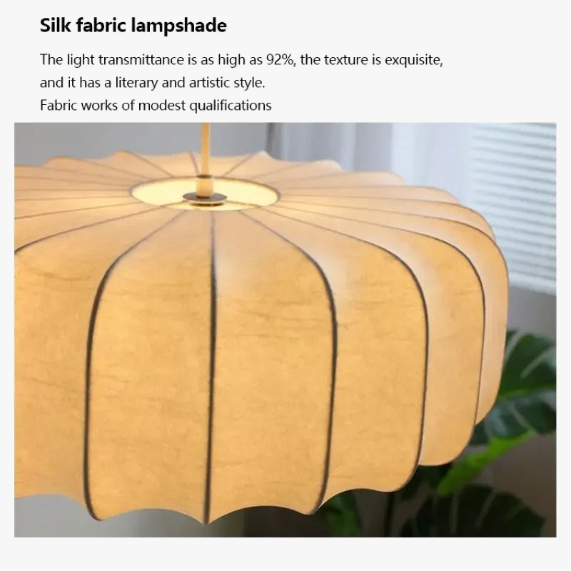 lustre créatif en soie pour éclairage de table rétro chinois