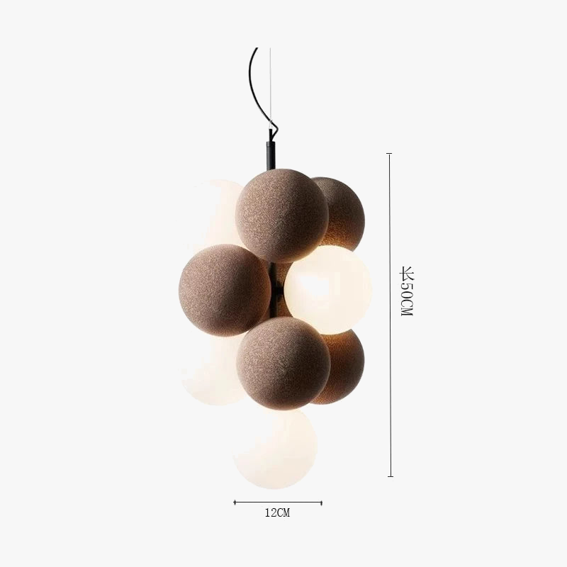 lustre créatif en velours design pour espace contemporain