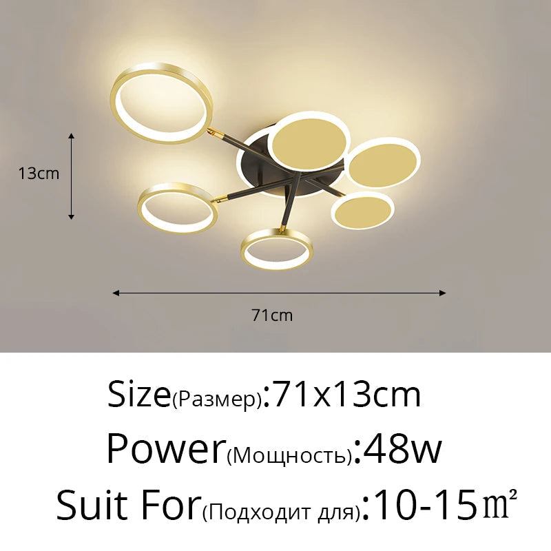 lustre créatif led pour décoration intérieure moderne