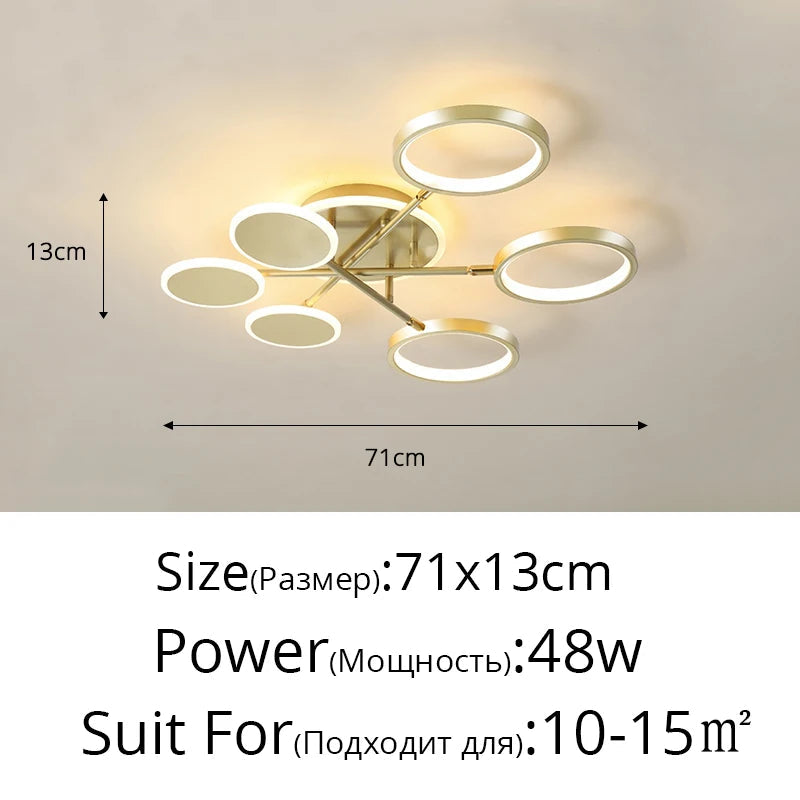 lustre créatif led pour décoration intérieure moderne