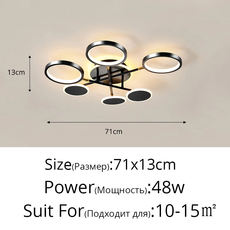 lustre créatif led pour décoration intérieure moderne