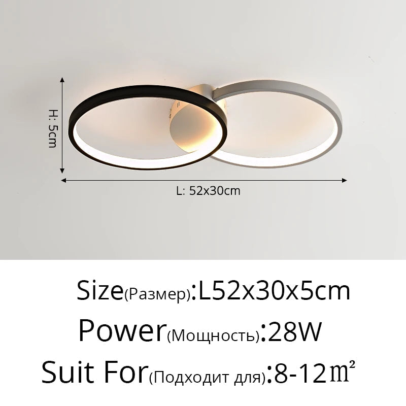 lustre créatif noir et blanc pour décoration intérieure