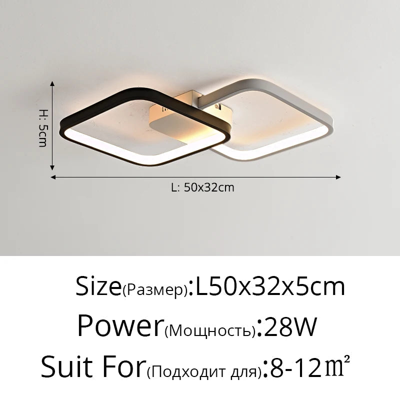 lustre créatif noir et blanc pour décoration intérieure