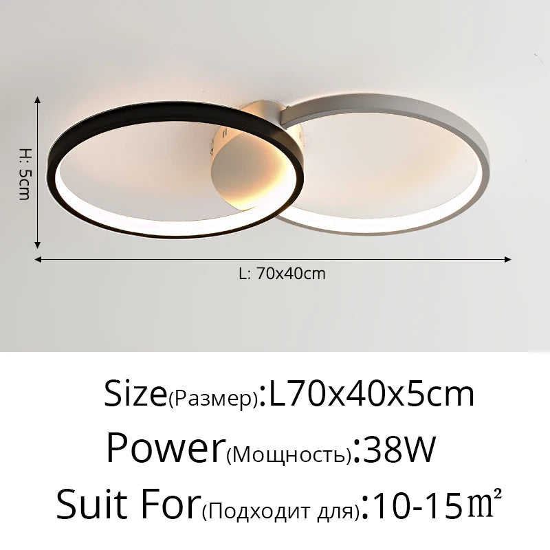 lustre créatif noir et blanc pour décoration intérieure