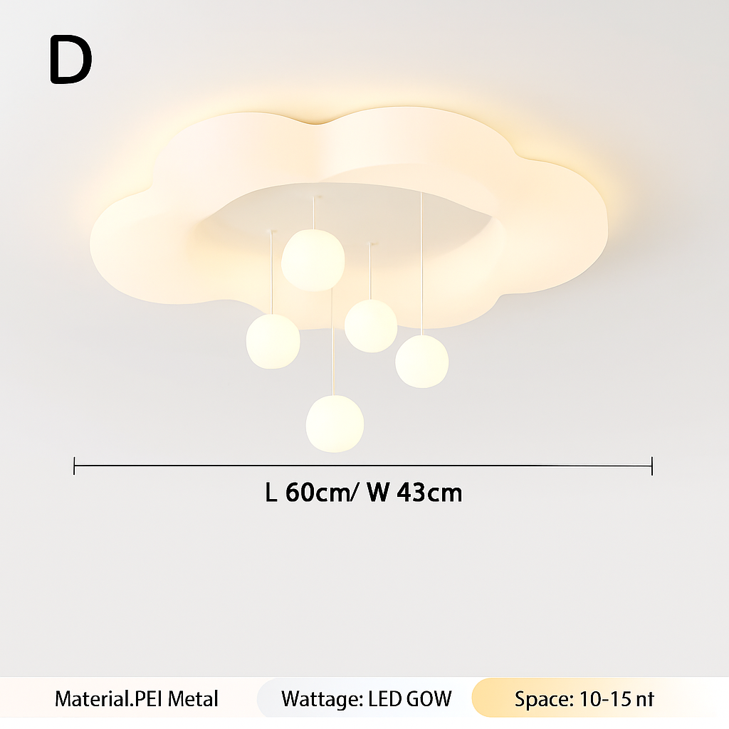 lustre créatif nuage blanc lune étoile pour enfants
