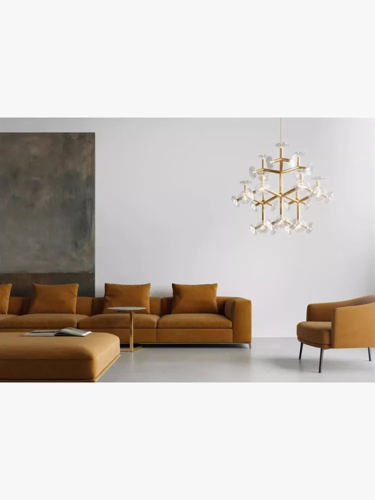 lustre créatif postmoderne en verre pour décoration intérieure