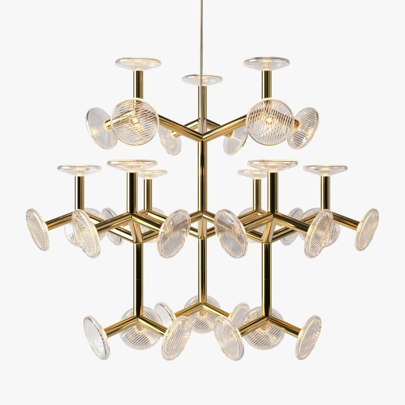 lustre créatif postmoderne en verre pour décoration intérieure