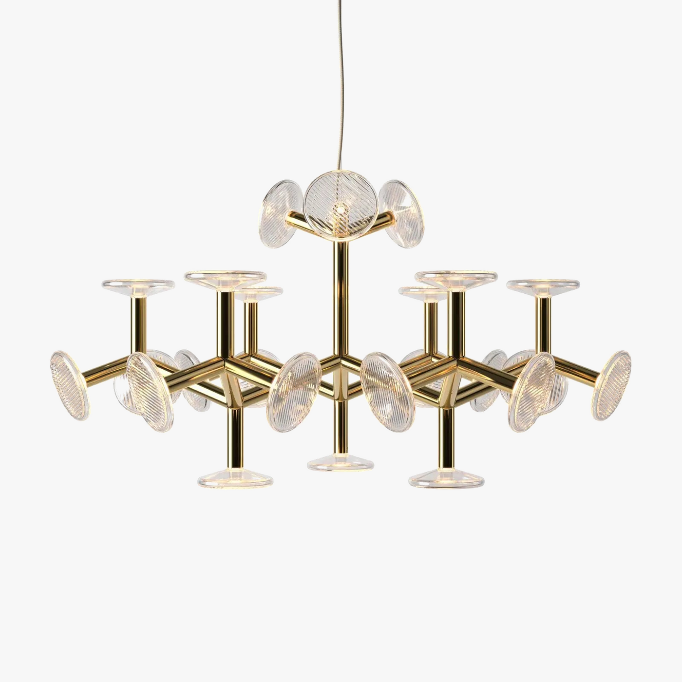 lustre créatif postmoderne en verre pour décoration intérieure