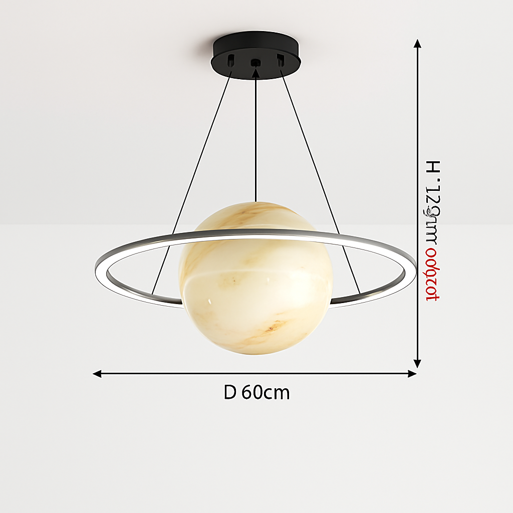 lustre créatif pour chambre d'enfant motif planète et étoiles