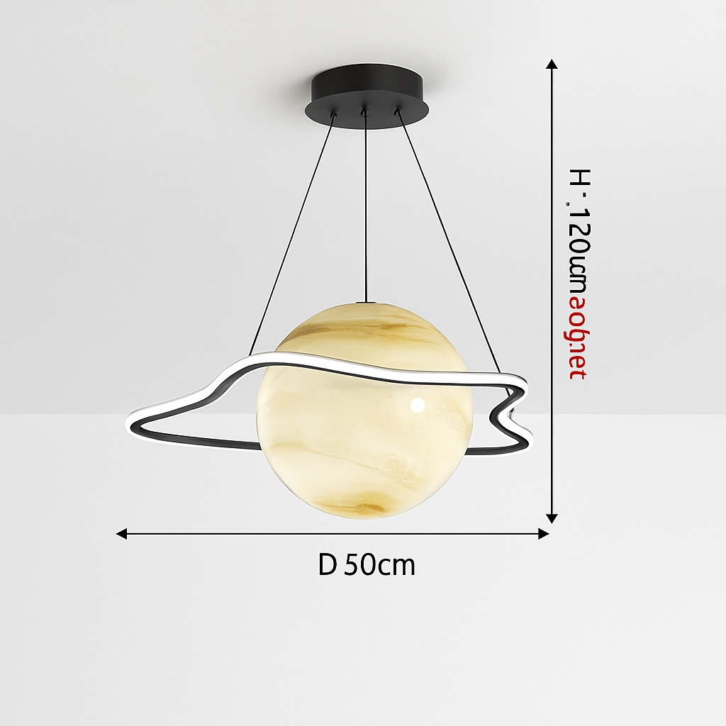 lustre créatif pour chambre d'enfant motif planète et étoiles