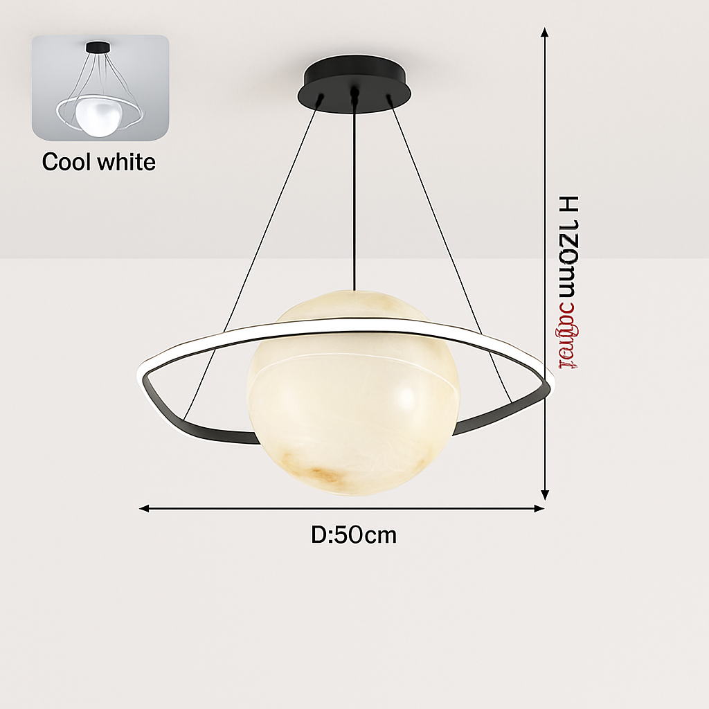lustre créatif pour chambre d'enfant motif planète et étoiles