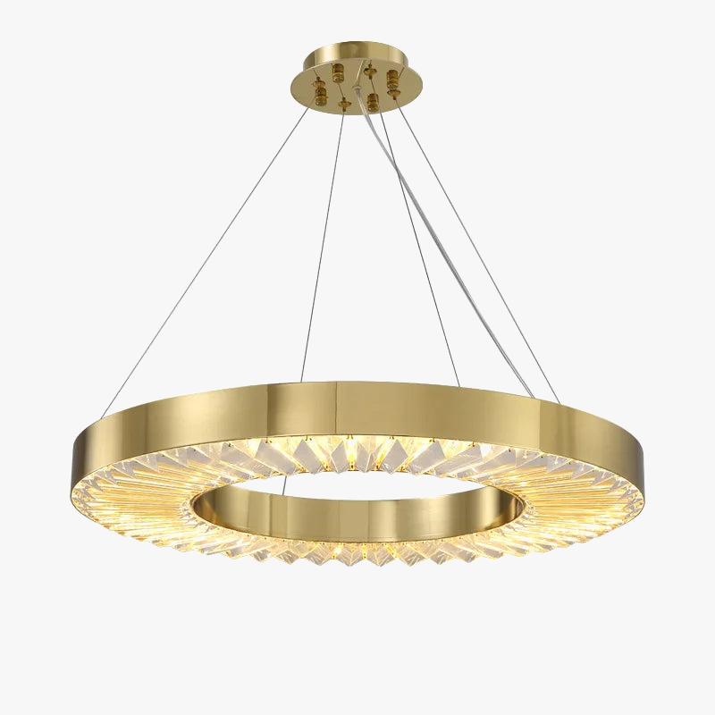 lustre cristal design moderne en acier inoxydable doré suspendu