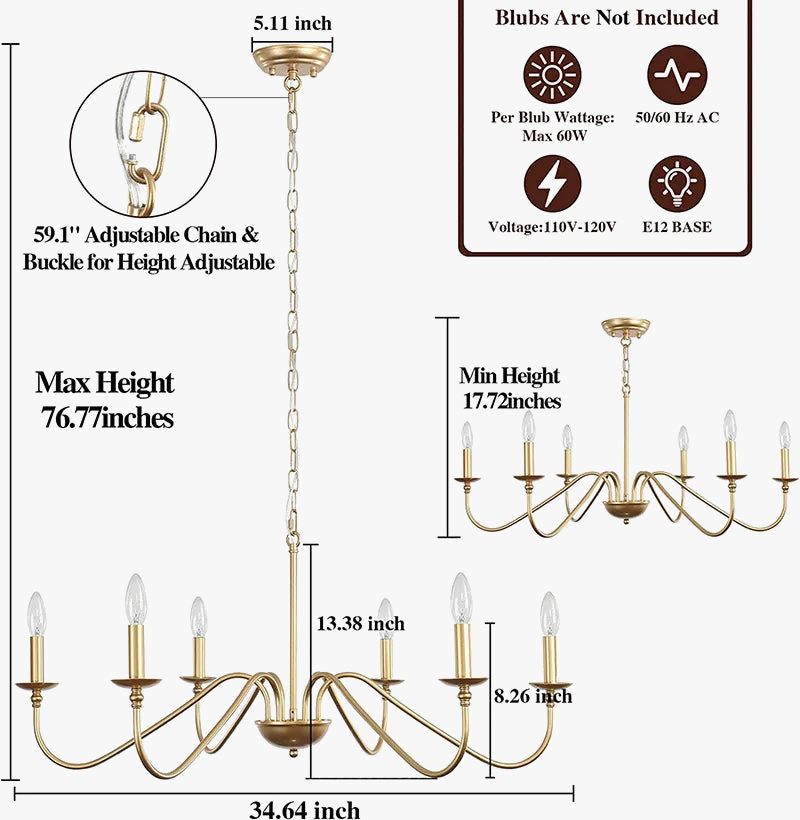 lustre décoratif américain pour intérieur élégant et moderne