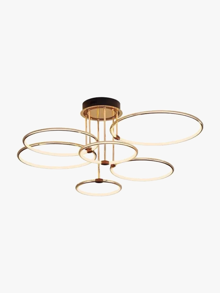 lustre décoratif moderne en anneau pour intérieur élégant