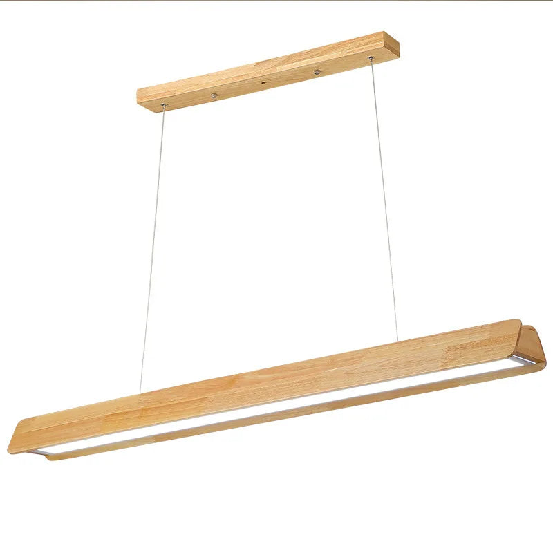 lustre de bureau rondins style nordique simple longue bande