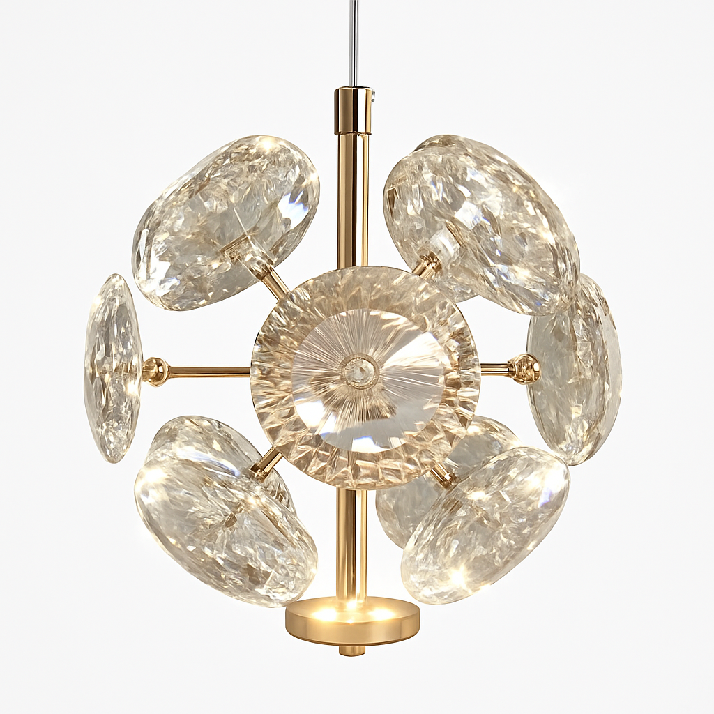 lustre de chevet en cristal k9 moderne et luxueux