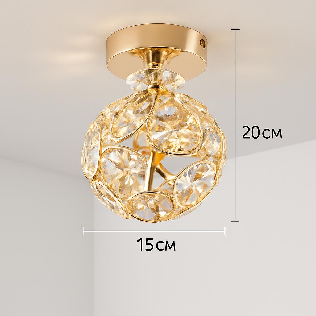 lustre de chevet en cristal k9 moderne et luxueux