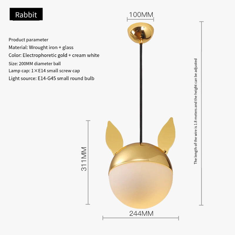 Lustre de dessin animé personnalisé et créatif de Style italien nordique