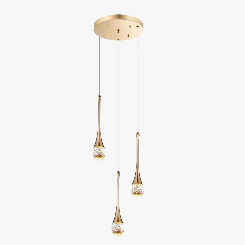 lustre de luxe à bulles de cristal pour décoration moderne